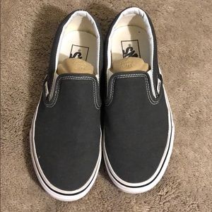 Light Grey Slip On Vans